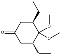 Cyclohexanone, 3,5-diethyl-4,4-dimethoxy-, (3R,5R)- (9CI) 结构式