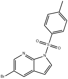 5-溴-1-[(4-甲基苯基)磺酰基]-1H-吡咯并[2,3-B]吡啶 结构式