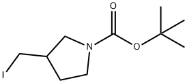 3-(碘甲基)吡咯烷-1-甲酸叔丁酯 结构式