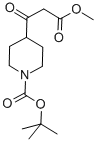 4-(3-甲氧基-3-氧代丙酰基)哌啶-1-羧酸叔丁酯 结构式