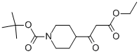 N-BOC-4-(2-乙氧羰基乙酰基)哌啶 结构式
