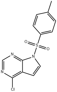 4-氯-7-甲苯磺酰基-7H-吡咯[2,3-D]嘧啶 结构式