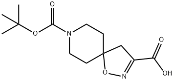 1-氧杂-2,8-二氮杂-螺[4.5]葵烷-2-稀-3,8-二羧酸-8-叔丁酯 结构式