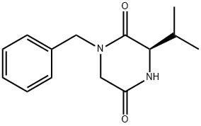 (R)-1-benzyl-3-isopropylpiperazine-2,5-dione 结构式