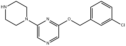 6'-(3-氯苄基氧基)-3,4,5,6-四氢-2H-[1,2']联吡嗪 结构式