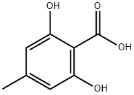 2,6-二羟基-4-甲基苯甲酸 结构式