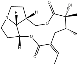 闊葉千里光鹼 结构式