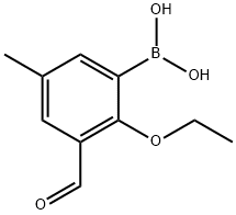 2-乙氧基-3-甲酰基-5-甲基苯基硼酸 结构式