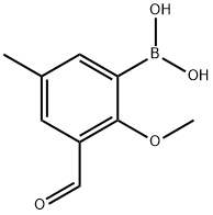 3-甲酰基-2-甲氧基-5-甲基苯基硼酸 结构式