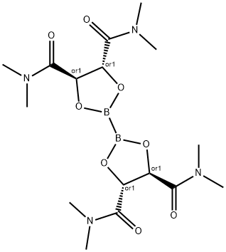 双(N,N,N`,N`-四甲基-L-酒石酰胺合)二硼酸酯 结构式