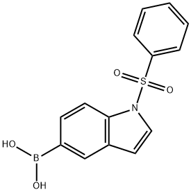 1-PHENYLSULFONYLINDOLE-5-BORONIC ACID 结构式