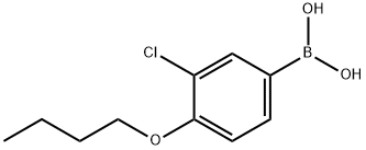 4-丁氧基-3-氯苯基硼酸 结构式
