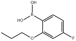 4-氟-2-丙氧基苯基硼酸 结构式