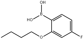 2-丁氧基-4-氟苯基硼酸 结构式
