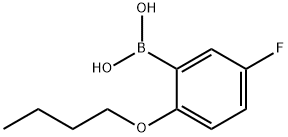 2-丁氧基-5-氟苯基硼酸 结构式