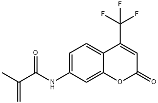 7-[4-(三氟甲基)香豆素]甲基丙烯酰胺 结构式