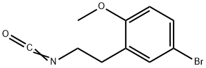 5-溴-2-甲氧基苯乙基异氰酸酯 结构式