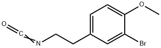 3-溴-4-甲氧基苯乙基异氰酸酯 结构式