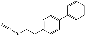 2-(4-联苯基)乙基异氰酸酯 结构式