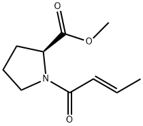 L-Proline, 1-[(2E)-1-oxo-2-butenyl]-,methyl ester 结构式