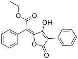 (E)-2-(3-Hydroxy-5-oxo-4-phenylfuran-2-ylidene)-2-phenylacetic acid ethyl ester 结构式