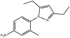 Benzenamine, 4-(3,5-diethyl-1H-pyrazol-1-yl)-3-methyl- (9CI) 结构式