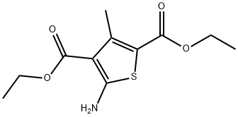 5-氨基-3-甲基-2，4-噻酚二羧酸二乙酯 结构式