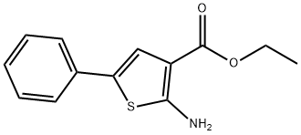 2-氨基-5-苯基噻吩-3-甲酸乙酯 结构式