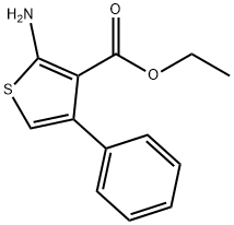 2-氨基-4-苯基噻吩-3-羧酸乙酯 结构式