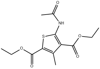 2-Acetylamino-4-methyl-3,5-thiophenedicarboxylic acid diethyl ester 结构式