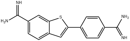 Benzo(b)thiophene-6-carboximidamide, 2-(4-(aminoiminomethyl)phenyl)- 结构式