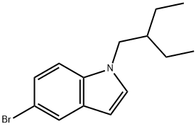 5-bromo-1-(2-ethylbutyl)-1H-indole 结构式