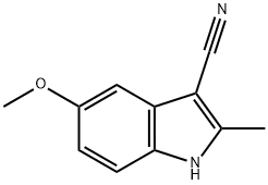 2-甲基-3-氰基-5-甲氧基吲哚 结构式