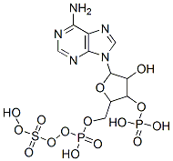6-amino-9-[3-hydroxy-5-[(hydroxy-sulfooxy-phosphoryl)oxymethyl]-4-phosphonooxy-oxolan-2-yl]-purine 结构式