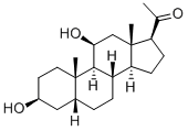 5Beta-pregnan-3beta,11beta-diol-20-one 结构式