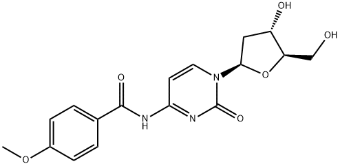 N4-甲氧基苯甲酰基-2'-脱氧胞苷 结构式