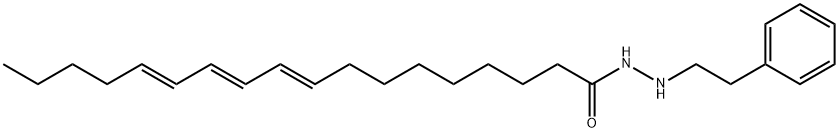 (9E,11E,13E)-9,11,13-Octadecatrienoic acid 2-phenethyl hydrazide 结构式