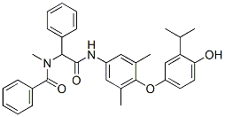 Benzeneacetamide, alpha-(benzoylmethylamino)-N-[4-[4-hydroxy-3-(1-methylethyl)phenoxy]-3,5-dimethylphenyl]- (9CI) 结构式