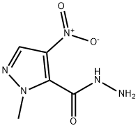 1-甲基-4-硝基-1H-吡唑-5-碳酰肼 结构式