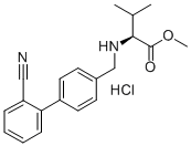 N-[(2'-氰基联苯-4-基)甲基]-L-缬氨酸甲酯盐酸盐 结构式