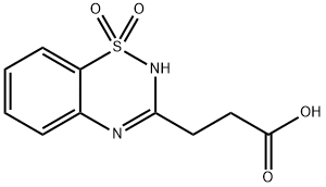 3-(1,1-二氧化物-4H-苯并[E][1,2,4]噻二嗪-3-基)丙酸 结构式