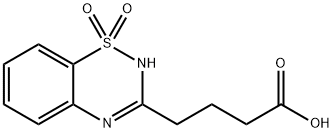 4H-1,2,4-Benzothiadiazine-3-butanoic acid 1,1-dioxide 结构式