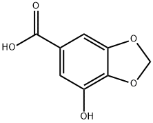 7-HYDROXY-1,3-BENZODIOXOLE-5-CARBOXYLIC ACID 结构式