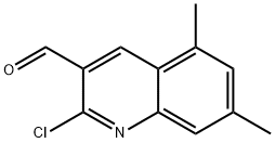 2-氯-5,7-二甲基喹啉-3-甲醛 结构式