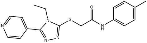 2-((4-ET-5-(4-PYRIDINYL)-4H-1,2,4-TRIAZOL-3-YL)THIO)-N-(4-METHYLPHENYL)ACETAMIDE