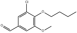 4-丁氧基-3-氯-5-甲氧基苯甲醛 结构式