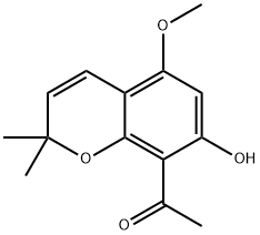 1-(7-Hydroxy-5-methoxy-2,2-dimethyl-2H-chromen-8-yl)ethanone 结构式