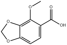 4-甲氧基苯并[D][1,3]二氧杂环戊烯-5-羧酸 结构式