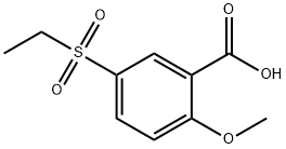 2-甲氧基-5-乙砜基苯甲酸 结构式