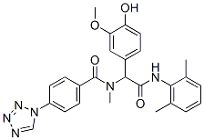 Benzeneacetamide, N-(2,6-dimethylphenyl)-4-hydroxy-3-methoxy-alpha-[methyl[4-(1H-tetrazol-1-yl)benzoyl]amino]- (9CI) 结构式
